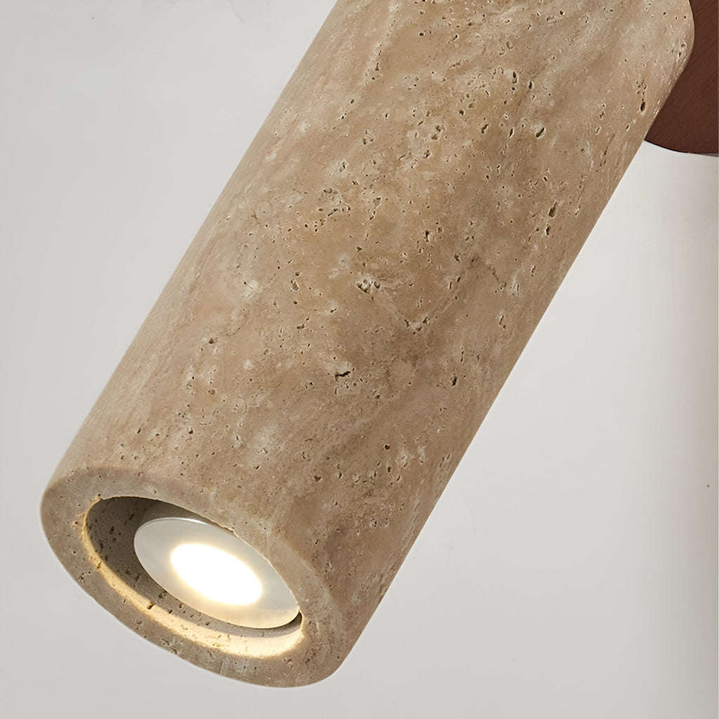 Trawertyn | Lámpara de pared y techo LED de madera regulable