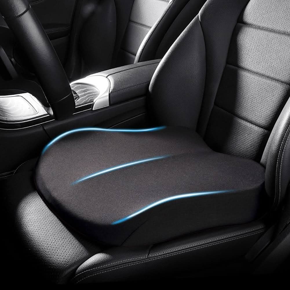 Lisslune | Cojín Elevador para Asiento de Coche para Adultos – Soporte Ergonómico de Espuma Viscoelástica