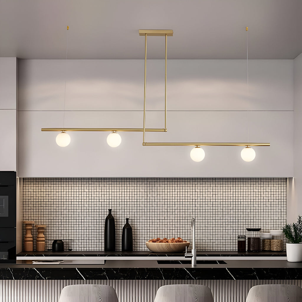 Lana | Lámpara colgante lineal nórdica para mesa de comedor