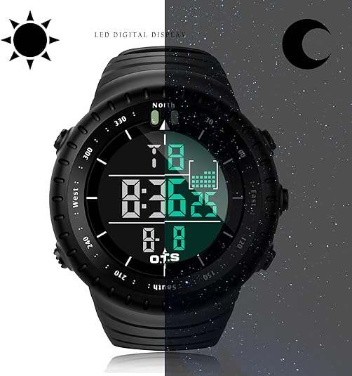Kalsten | Reloj Deportivo Digital Impermeable para Hombre Henry – A Prueba de Golpes, Táctico y con Retroiluminación LED
