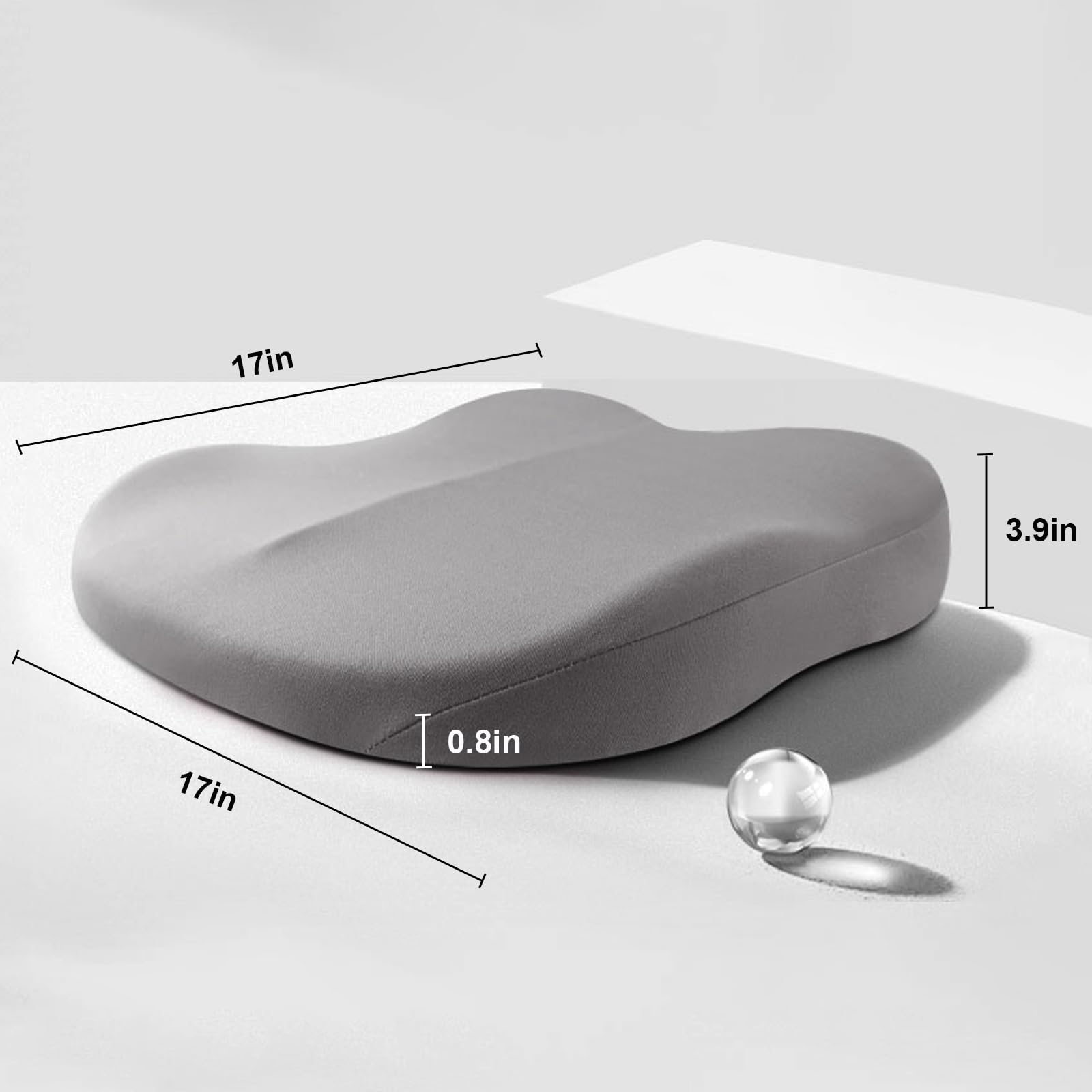 Aumento de Altura del Cojín de Coche – Cojín Elevador Ergonómico con Espuma de Memoria | Kalsten
