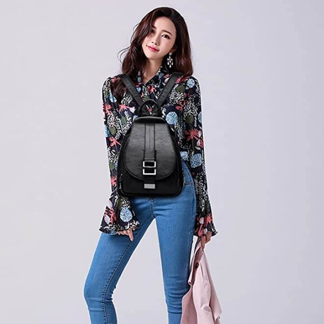 Mochila de piel para mujeres