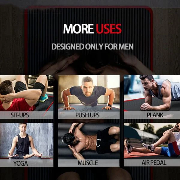 Esterillas de fitness para hombres, esterillas de yoga de alta densidad, esterillas antideslizantes para el gimnasio y para casa