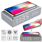 BENNETT - Reloj despertador LED con cargador inalámbrico