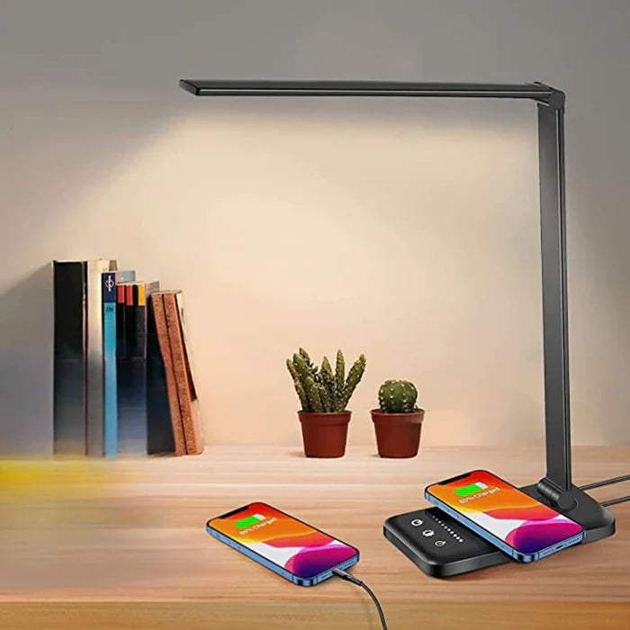 FlexiLight - Lámpara de escritorio versátil con carga USB y brillo ajustable