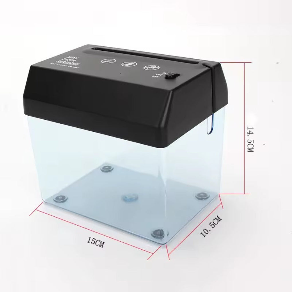 Mini destructora de papel para escritorio – Compacta, silenciosa y eficiente