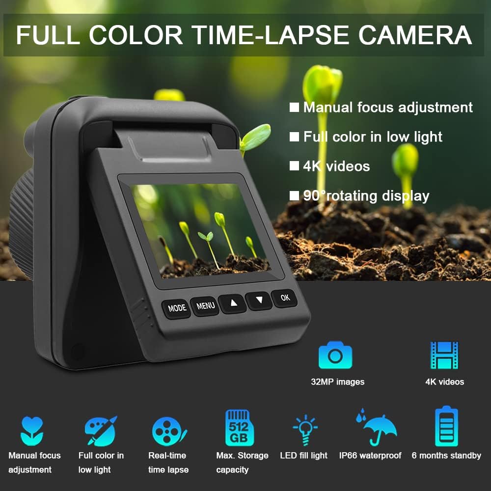 Lisslune | Cámara de Time Lapse 4K para Exterior con Batería de 6 Meses – Veyano
