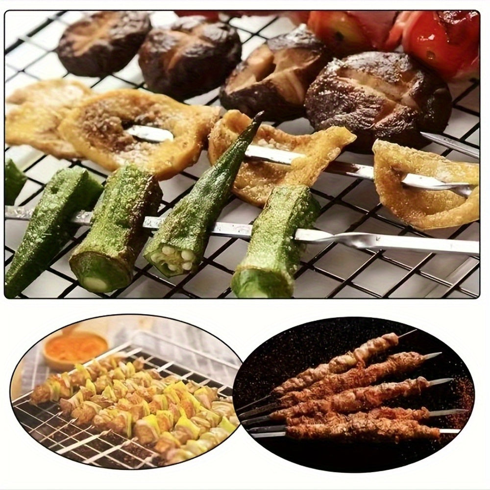 SKEWERTUBE – Juego de Pinchos de Acero Inoxidable para BBQ con Tubo de Almacenamiento