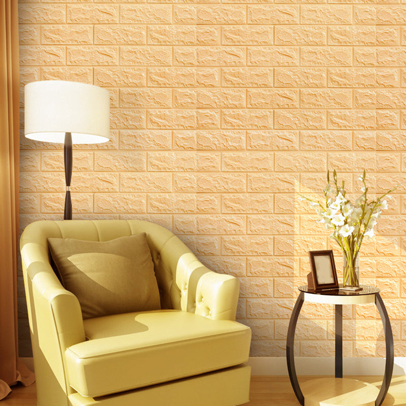 Lisslune | Panel de Pared de Ladrillo Sintético 3D, Espuma Autoadhesiva para Sala de Estar, Impermeable para Pared y Techo