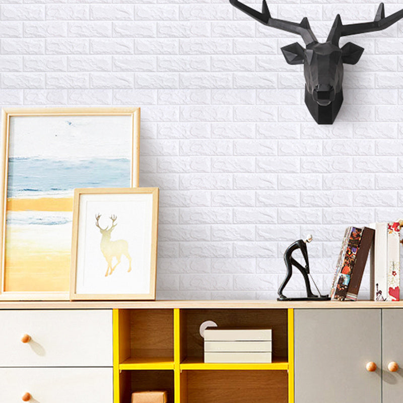 Lisslune | Panel de Pared de Ladrillo Sintético 3D, Espuma Autoadhesiva para Sala de Estar, Impermeable para Pared y Techo