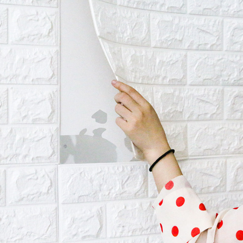 Lisslune | Panel de Pared de Ladrillo Sintético 3D, Espuma Autoadhesiva para Sala de Estar, Impermeable para Pared y Techo