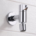 Grifo de baño contemporáneo montado en la pared con pomo de manija, grifo redondo de latón macizo