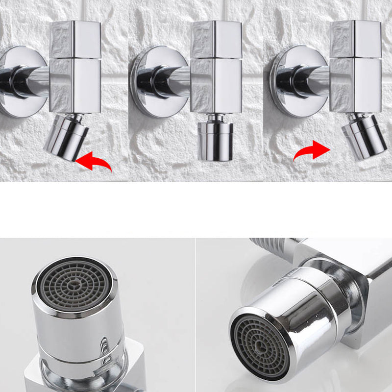 Grifo de baño contemporáneo montado en la pared con pomo de manija, grifo redondo de latón macizo