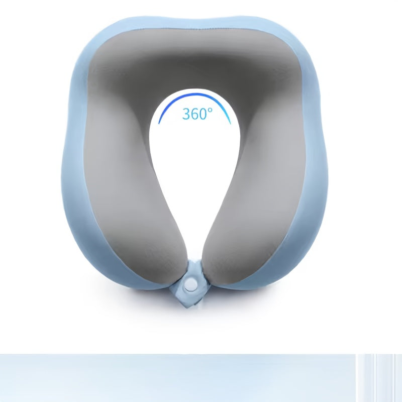 Almohada de viaje ergonómica en forma de U – Soporte para el cuello de espuma viscoelástica para viajes confortables