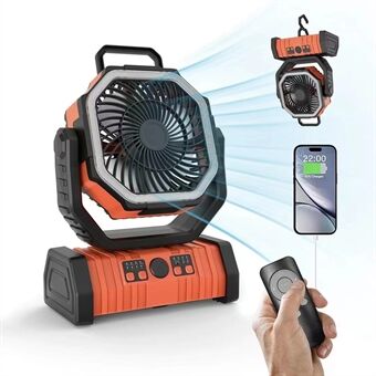 Ventilador de Camping - 3 en 1 - LED - Inalámbrico