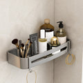 Conjunto de Accesorios de Baño de Aluminio Contemporáneo Estante de Baño Gris