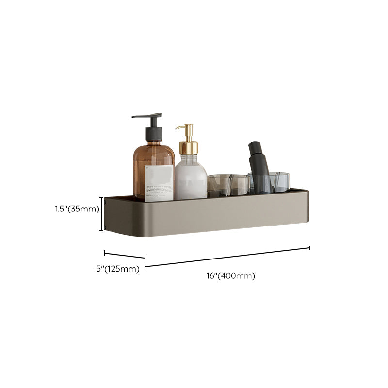 Conjunto de Accesorios de Baño de Aluminio Contemporáneo Estante de Baño Gris