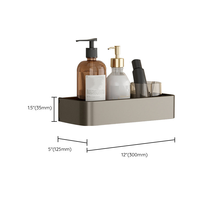 Conjunto de Accesorios de Baño de Aluminio Contemporáneo Estante de Baño Gris