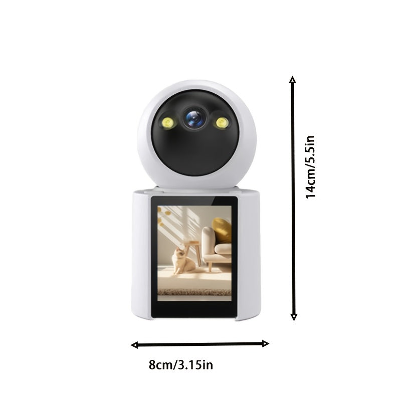 Cámara para Mascotas con Pantalla – Audio Bidireccional y Visión Nocturna