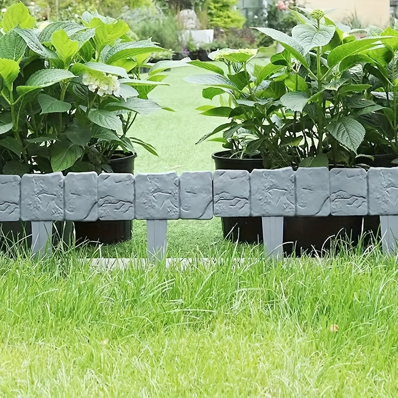 Set de Bordes de Jardín con Aspecto de Piedra – Práctico y Decorativo