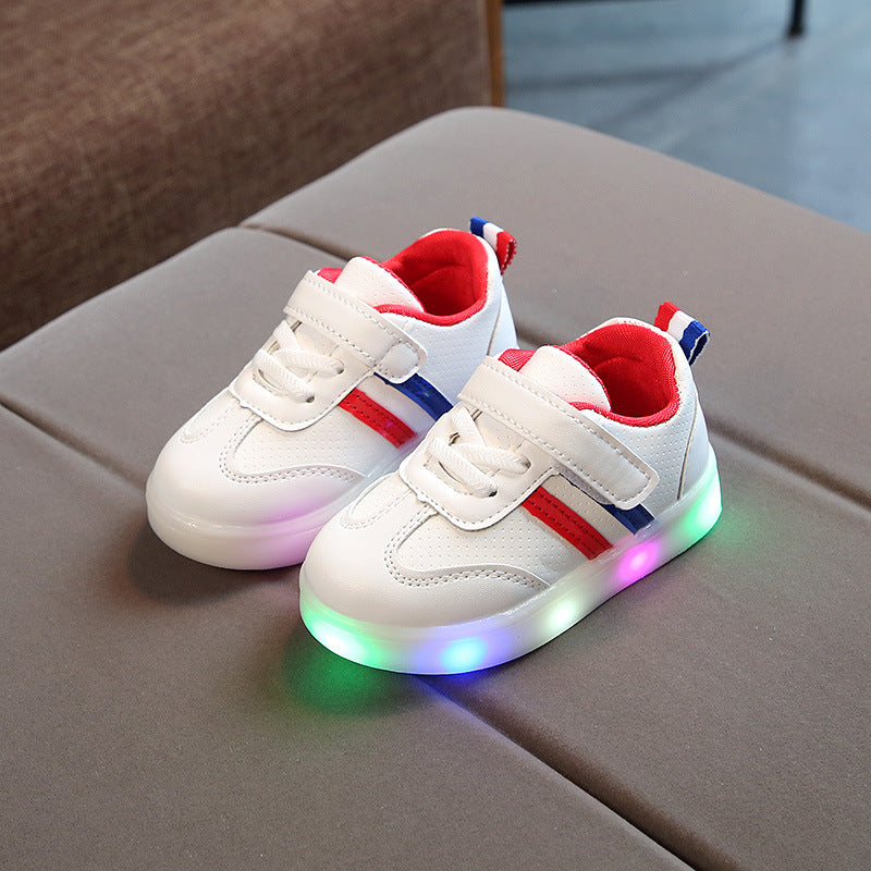 Zapatillas LED para niños con suela flexible