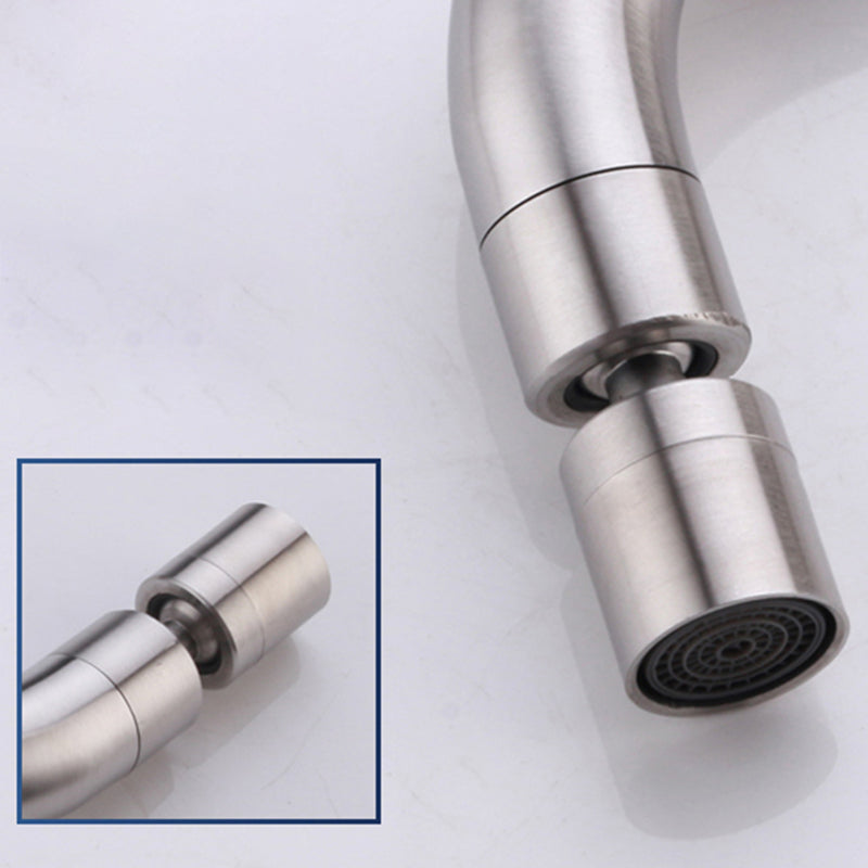 Grifo de baño contemporáneo montado en la pared con manijas cruzadas de acero inoxidable