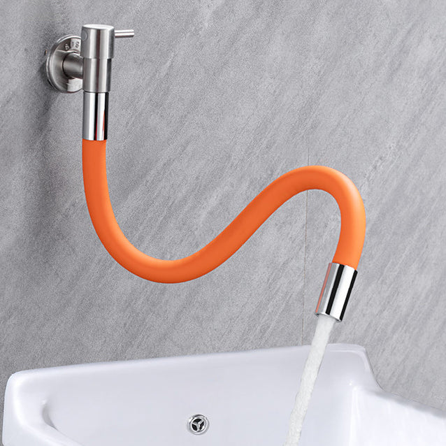 Grifo de baño contemporáneo montado en la pared con manijas de palanca de acero inoxidable