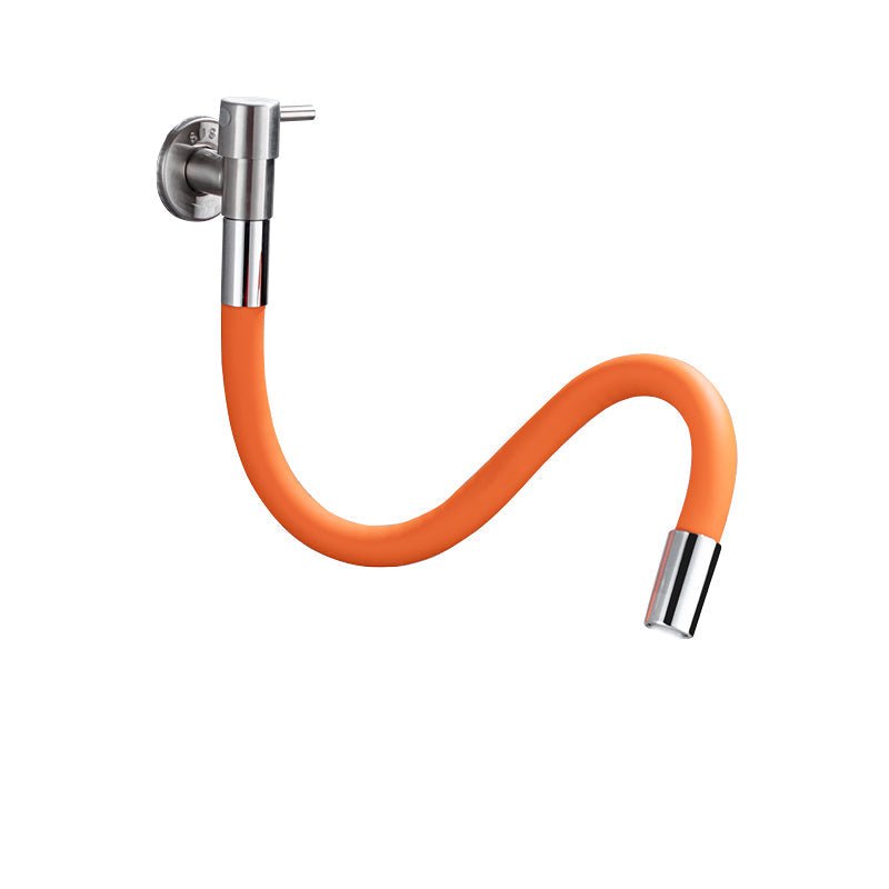 Grifo de baño contemporáneo montado en la pared con manijas de palanca de acero inoxidable