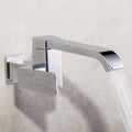 Grifo de baño contemporáneo montado en la pared con manijas de palanca y arco bajo de bronce
