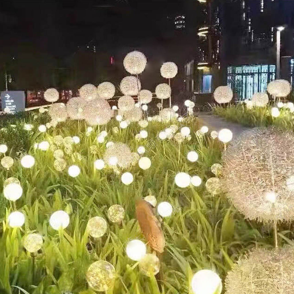 Luz de Globo LED Solar de Alambre de Aluminio Diente de León Impermeable para Jardín | Brehn