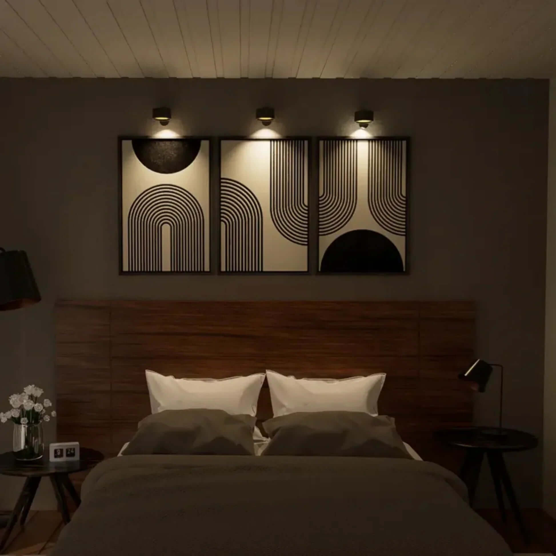 Lámpara de Pared LED Inalámbrica con Rotación de 360°