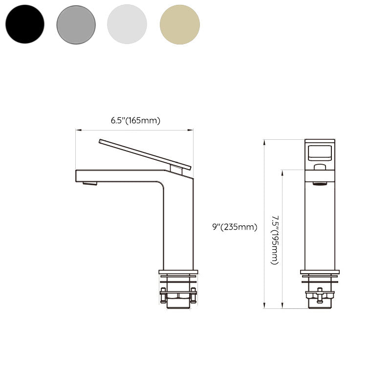 Lisslune | Grifo mezclador de palanca estilo Glam para lavabo de baño