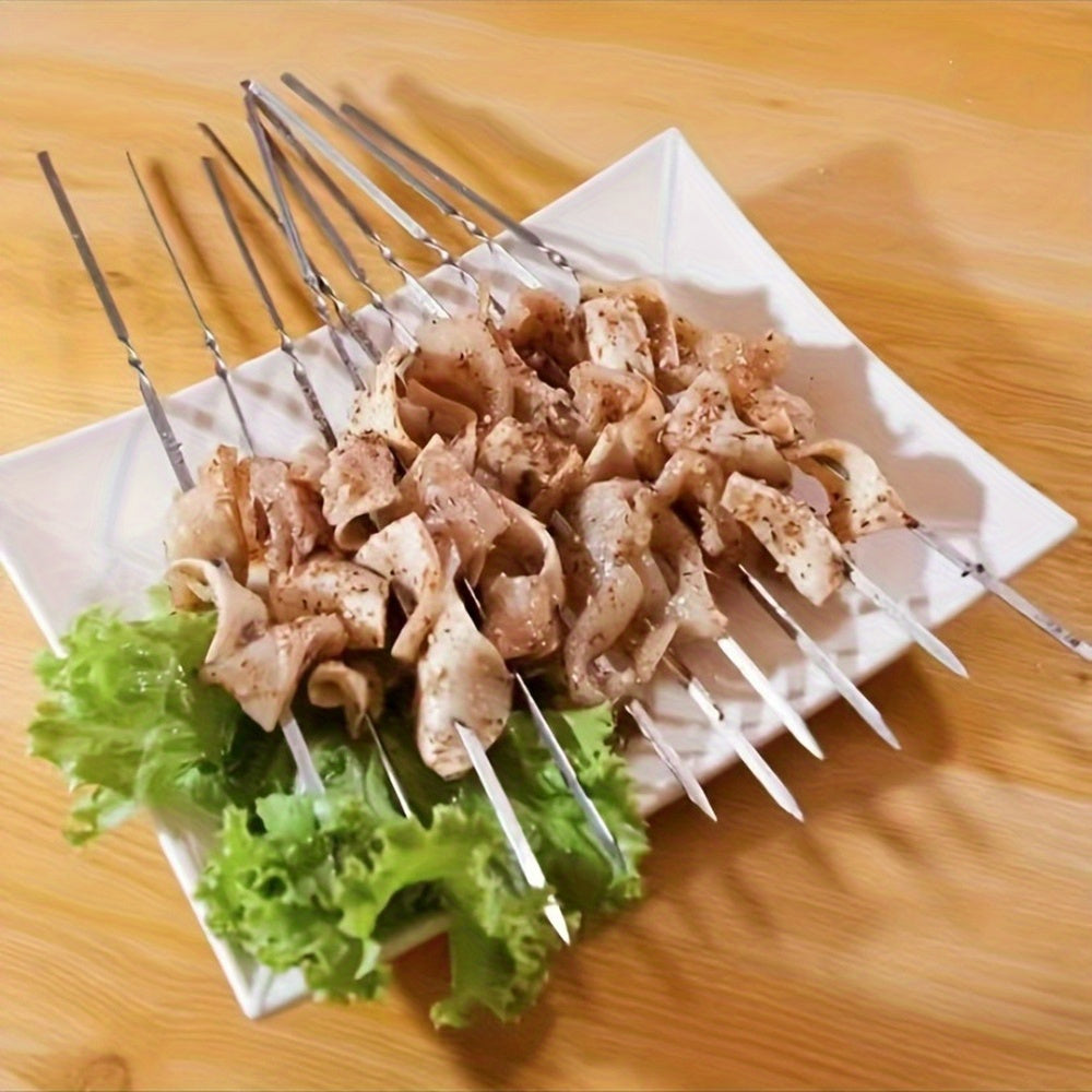 SKEWERTUBE – Juego de Pinchos de Acero Inoxidable para BBQ con Tubo de Almacenamiento