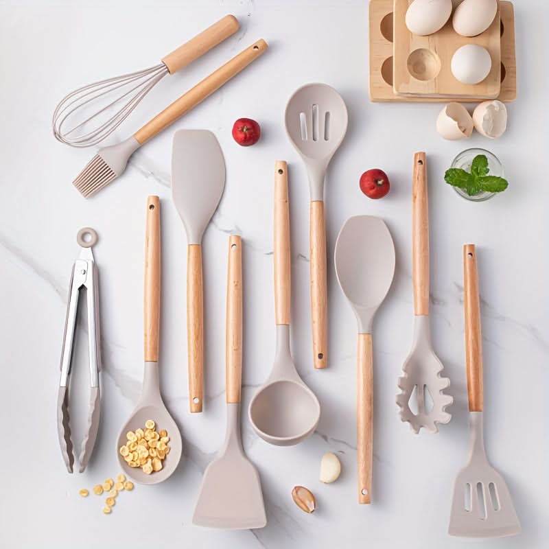 SILICOWARE – Juego de Utensilios de Cocina de Silicona de 12 Piezas | Resistente al Calor y Apto para Lavavajillas