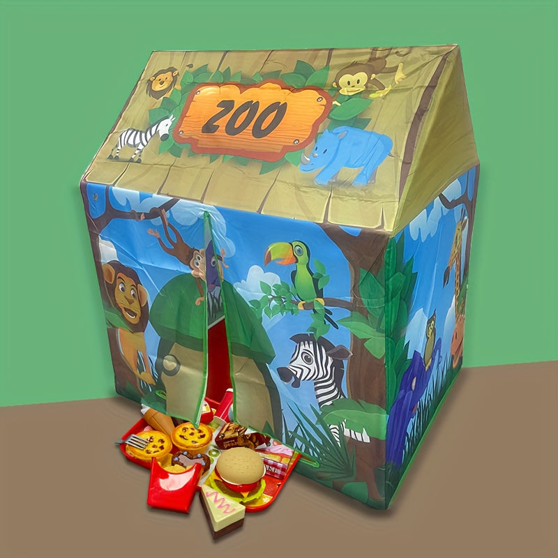Tienda de Juego Safari Jungle - Casa de Juego con Tema de Animales y Juguete de Paquete de Hamburguesa