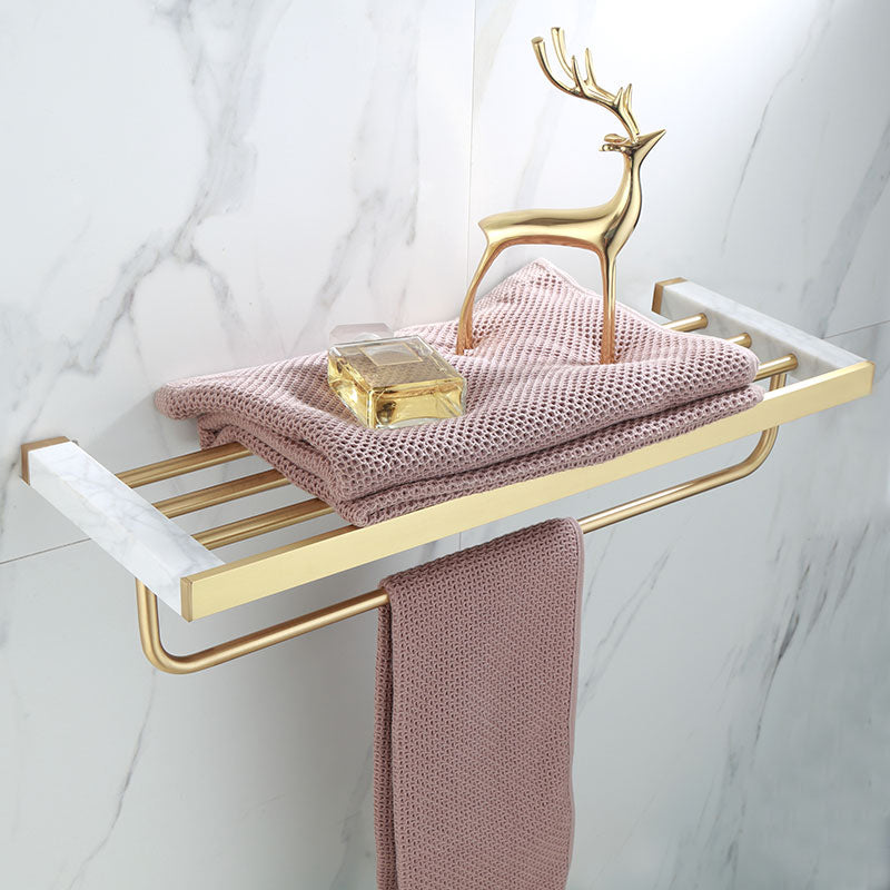 Juego de Accesorios de Baño en Latón Pulido Accesorios de Baño de Mármol