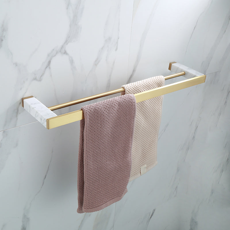 Juego de Accesorios de Baño en Latón Pulido Accesorios de Baño de Mármol