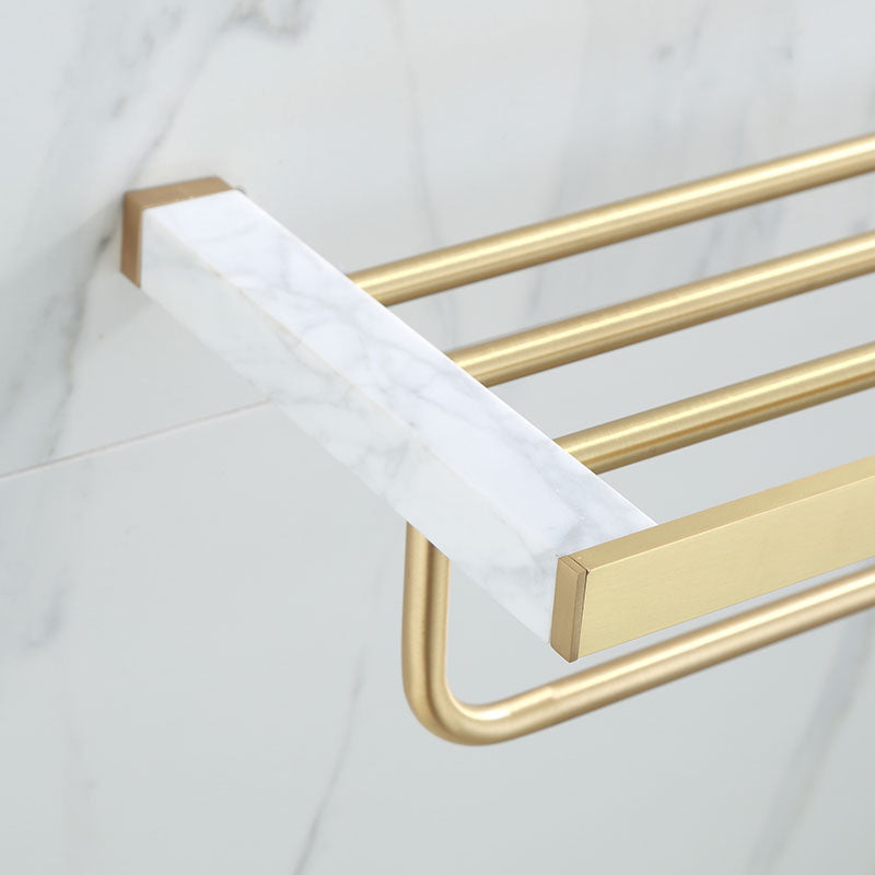 Juego de Accesorios de Baño en Latón Pulido Accesorios de Baño de Mármol