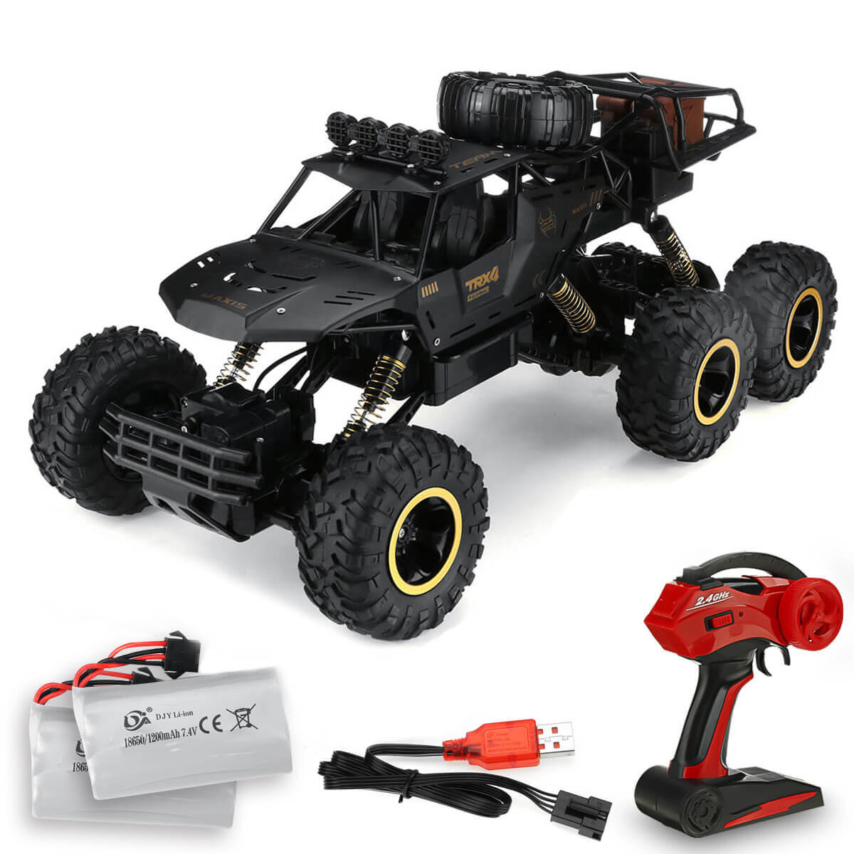 Camión Monster RC de 6 Ruedas – Off-Road Escala 1/12 con Tecnología Avanzada de 2.4GHz y Alta Velocidad