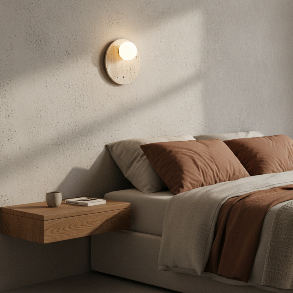 Lámpara de Pared Wabi-Sabi - Aplique de Pared Minimalista con Luz Natural Cálida