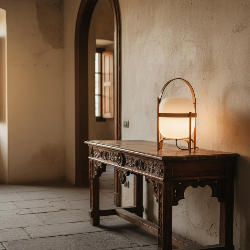 LUME | Lámpara de Linterna Vintage Elegante para Sala de Estar y Dormitorio