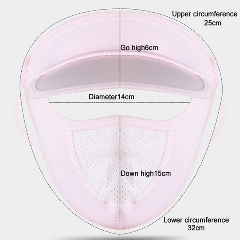 Sombrero de Sol Exterior con Máscara de Protección UV Transpirable