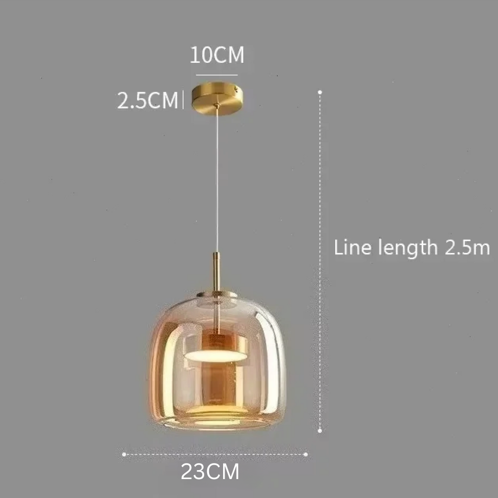 Lámpara Colgante de Vidrio Nórdica - Luces Colgantes Ajustables para Cocina