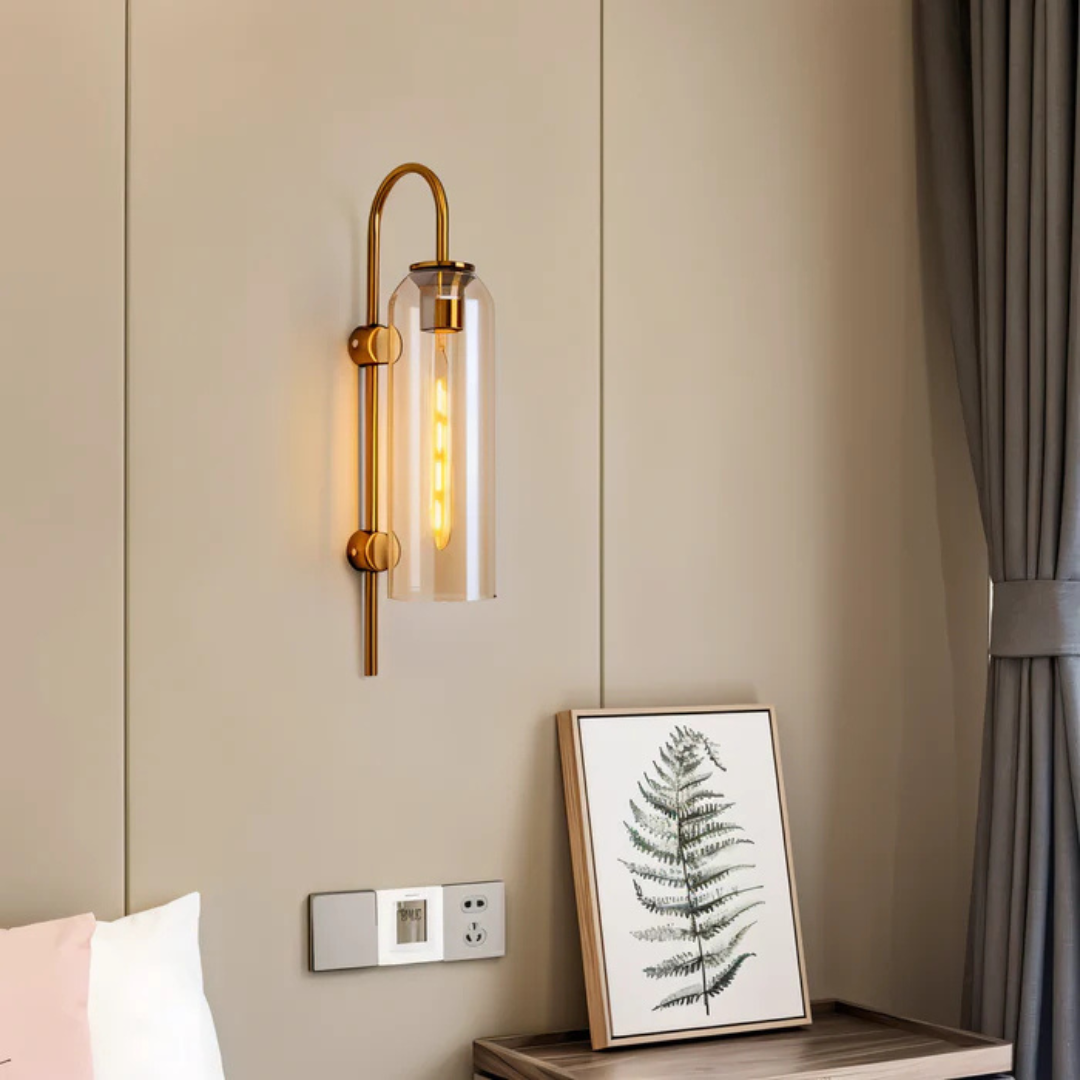 Lámpara de pared LED de vidrio | Iluminación elegante para salones