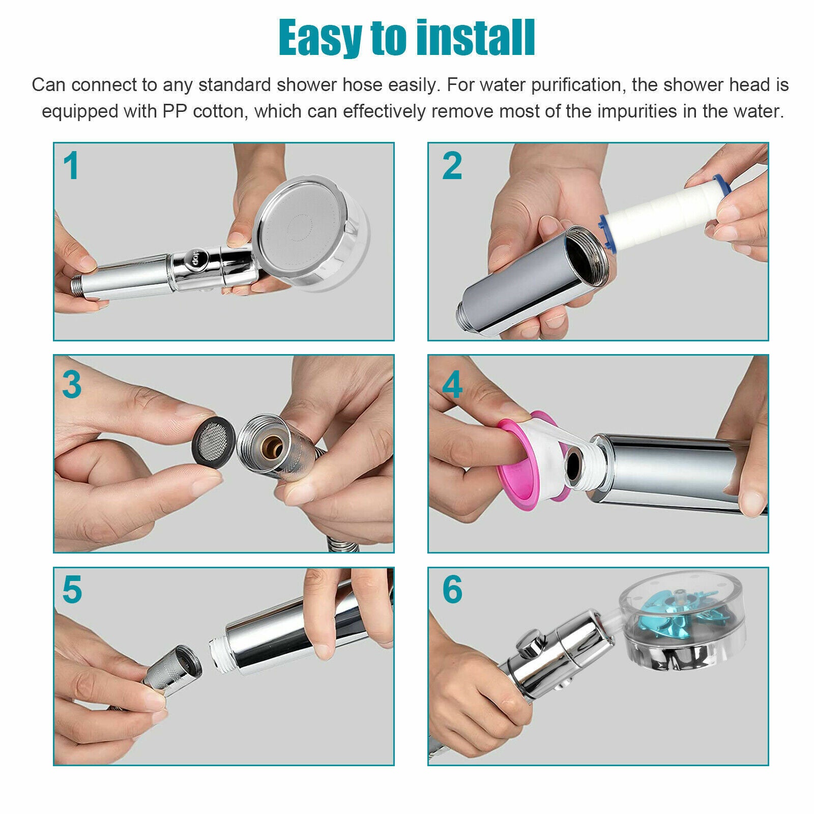Cabezal de Ducha Turbo Hélice