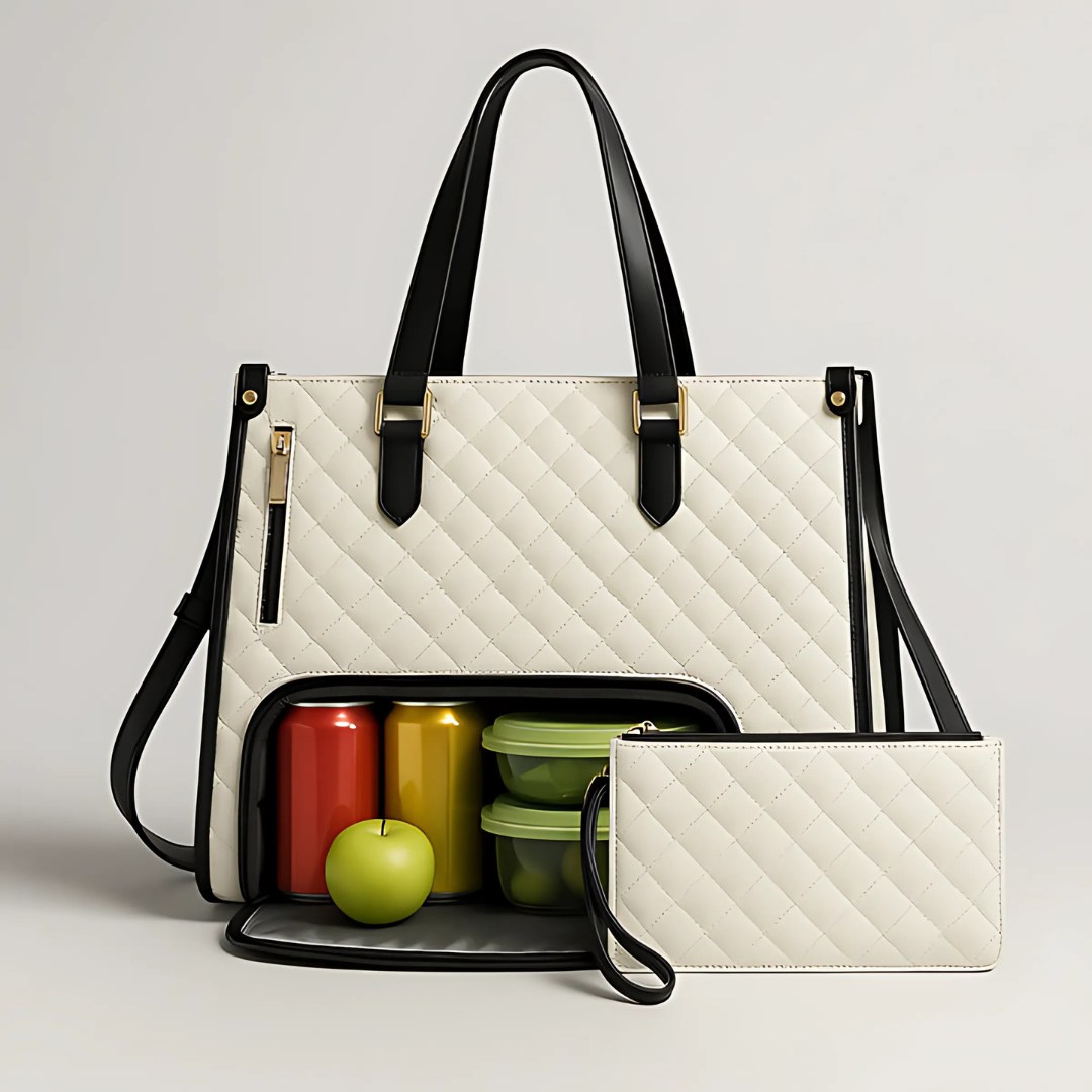 Bolso de mano para mujer 3-en-1 con compartimento para ordenador portátil