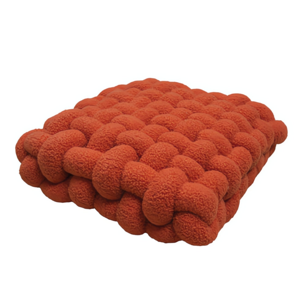 Cojín Boucle de Nudo de Tela Acolchada
