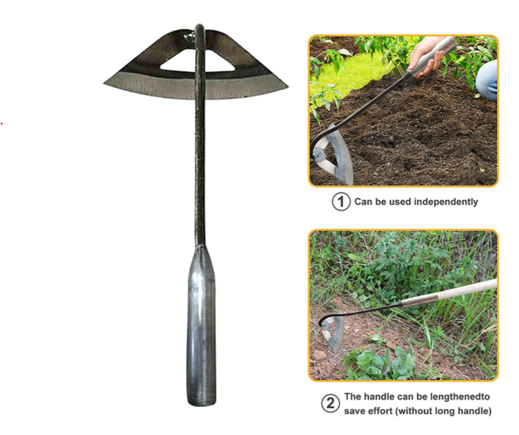 Azada Hueca de Acero Completo para Jardinería