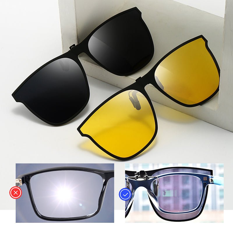 Clip de Gafas de Sol Polarizadas – Accesorio UV400 plegable para gafas