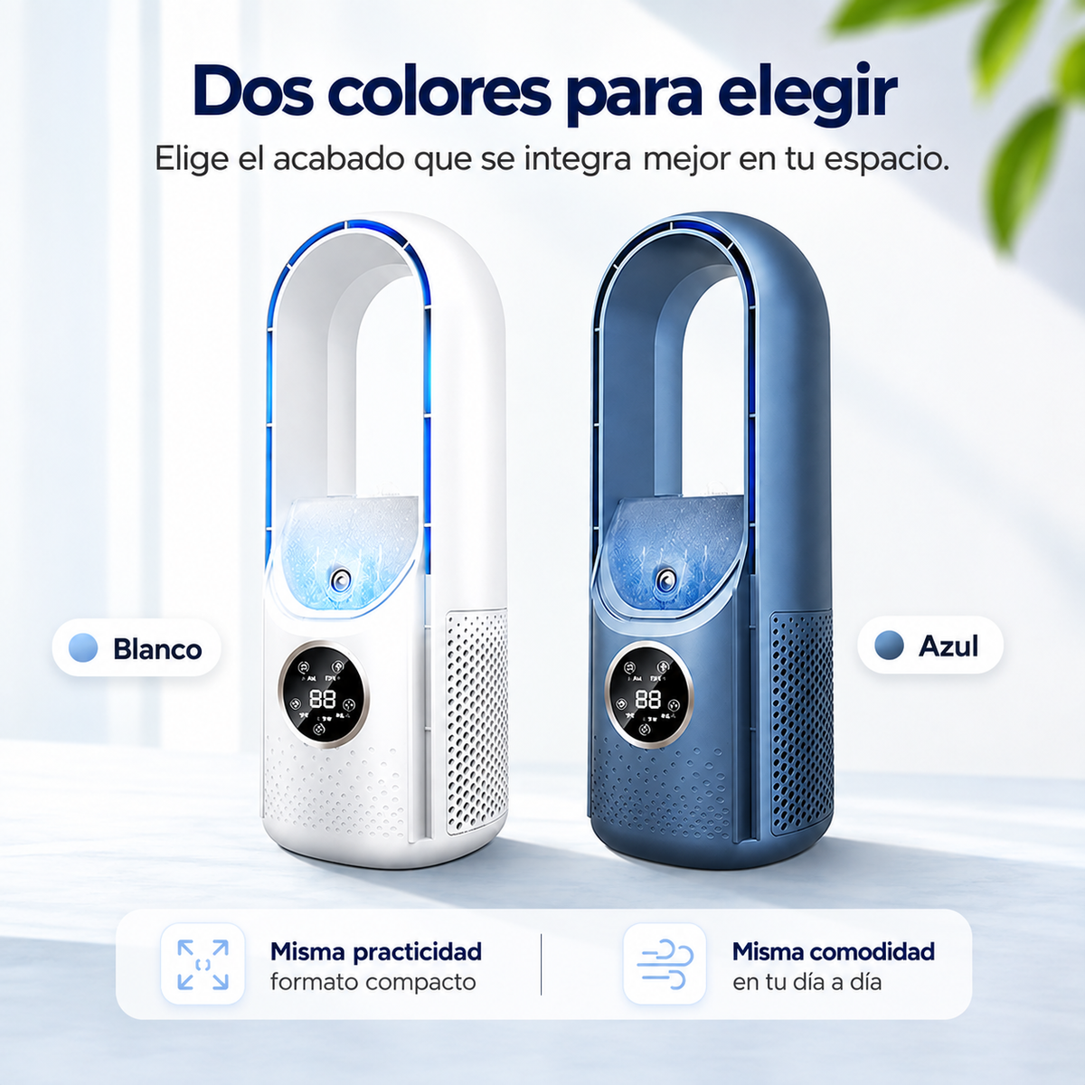Refrigerador de aire portátil – Alimentación por USB – 6 velocidades – Para el hogar, la oficina y los viajes